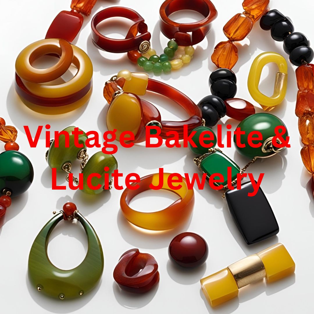 Bakelite and Lucite Jewelry - Bangles Necklaces