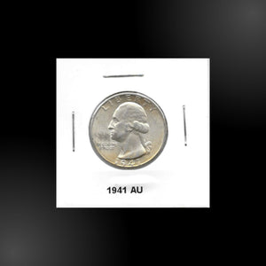 US Silver Coin - 1941 Washington Quarter AU