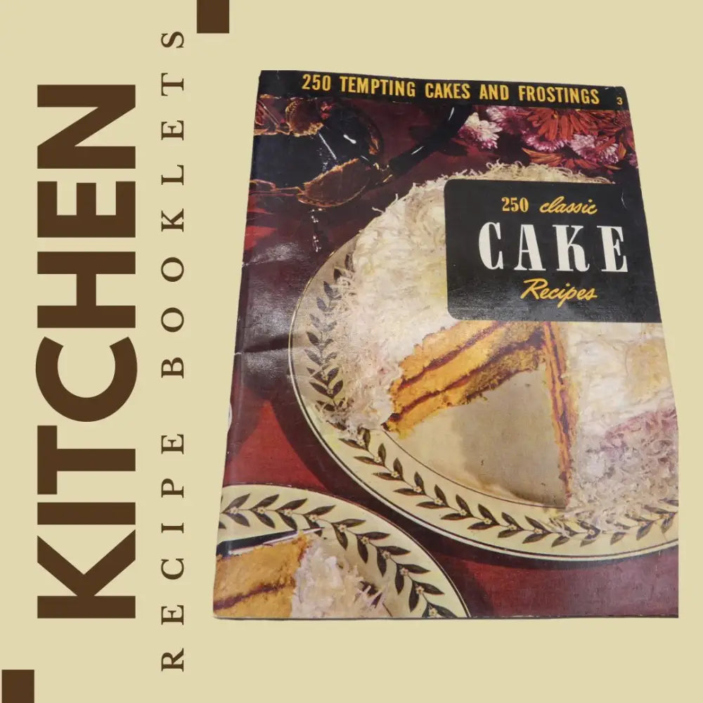 Vintage Recipe Book - 1951 250 Classic Cake Recipes - Book