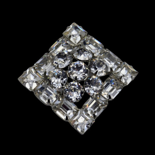 Art Deco Jewelry - Weiss Signature Diamond Shaped Brooch