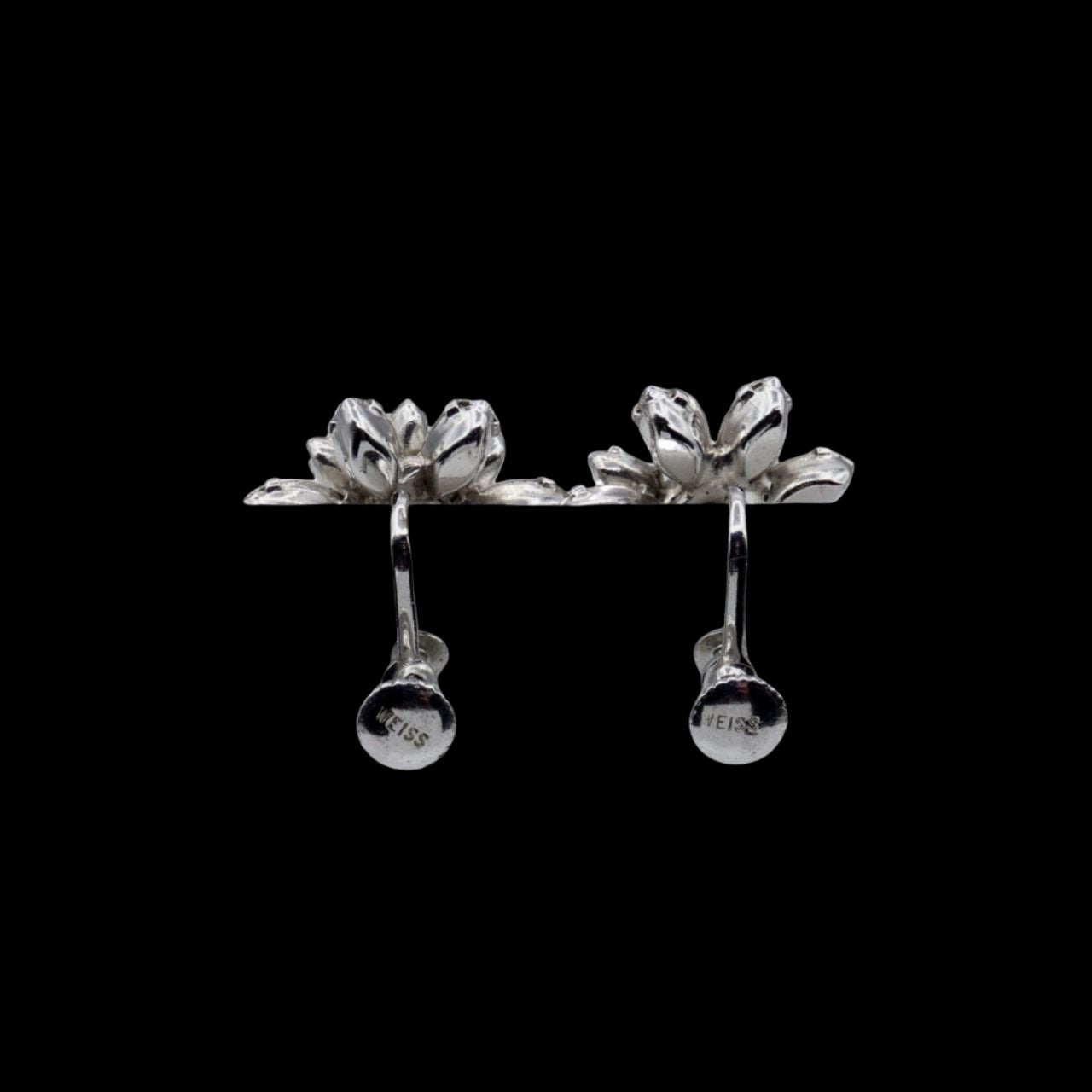 Mid Century Jewelry - Weiss Jewelry Star Screw Back Earring - GOVintage Jewelry and Collectibles