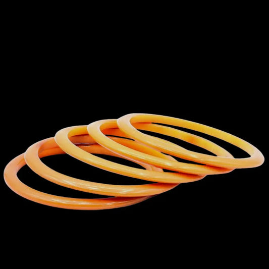 Bakelite Jewelry - 5 Butterscotch Bangle Spacers - GOVintage Jewelry and Collectibles