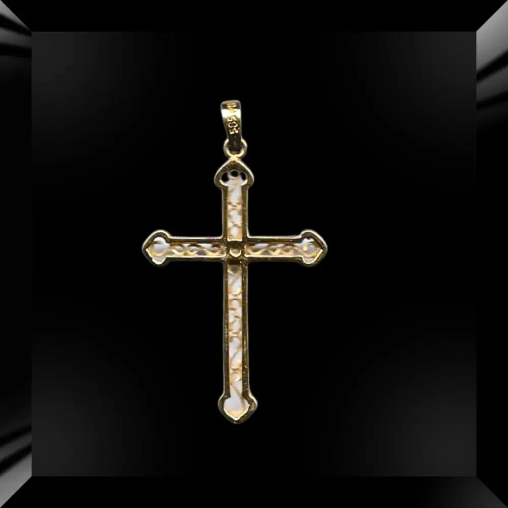 Gold Jewelry - 14K Religious Cross with Diamond - Jewelry