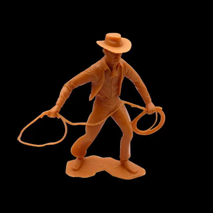 Louis Marx Action Figure - 6" Wrangler Cowboy with Lasso - GOVintage Jewelry and Collectibles