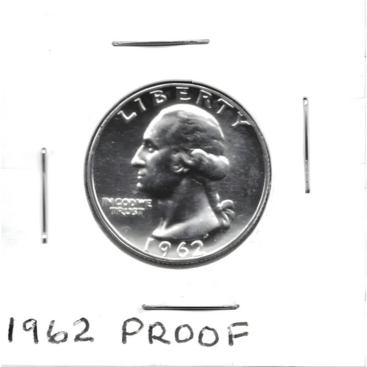 US Silver Coin - 1962 Washington Quarter Proof (Lot 1) - GOVintage Jewelry and Collectibles