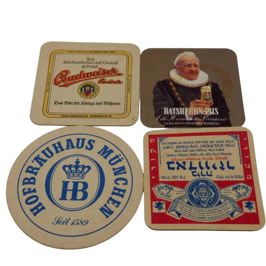 Vintage Breweriana - Beer Coasters from Israel and Germany - GOVintage Jewelry and Collectibles