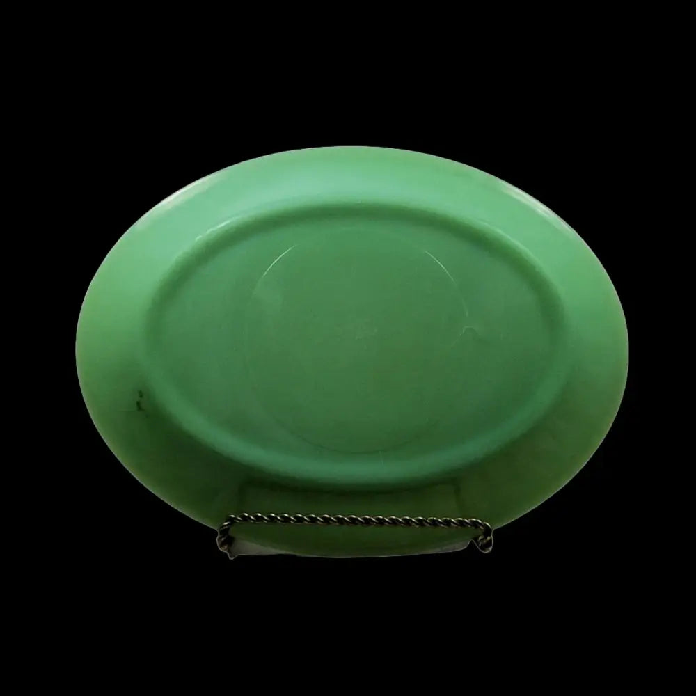 Vintage Kitchenware - Fire King Oven Ware Jadeite Platter - GOVintage Jewelry and Collectibles