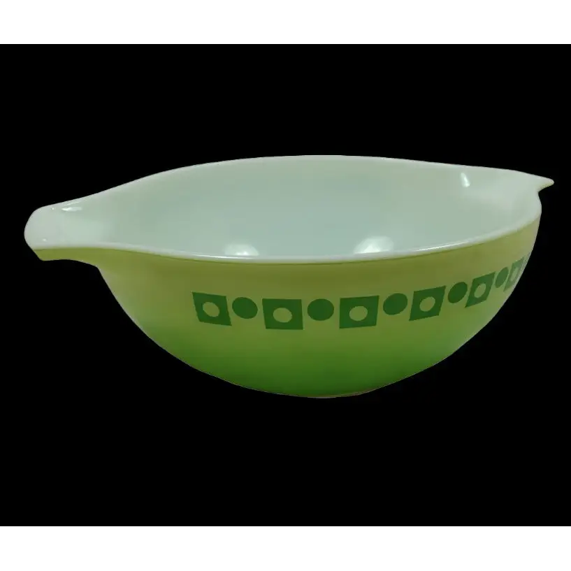 Vintage Kitchenware - Pyrex Promotional Salad Bowl Green Polka Dot - GOVintage Jewelry and Collectibles