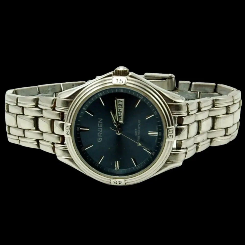 Vintage Watch - Gruen Men's Silver Model GR08ST - GOVintage Jewelry and Collectibles