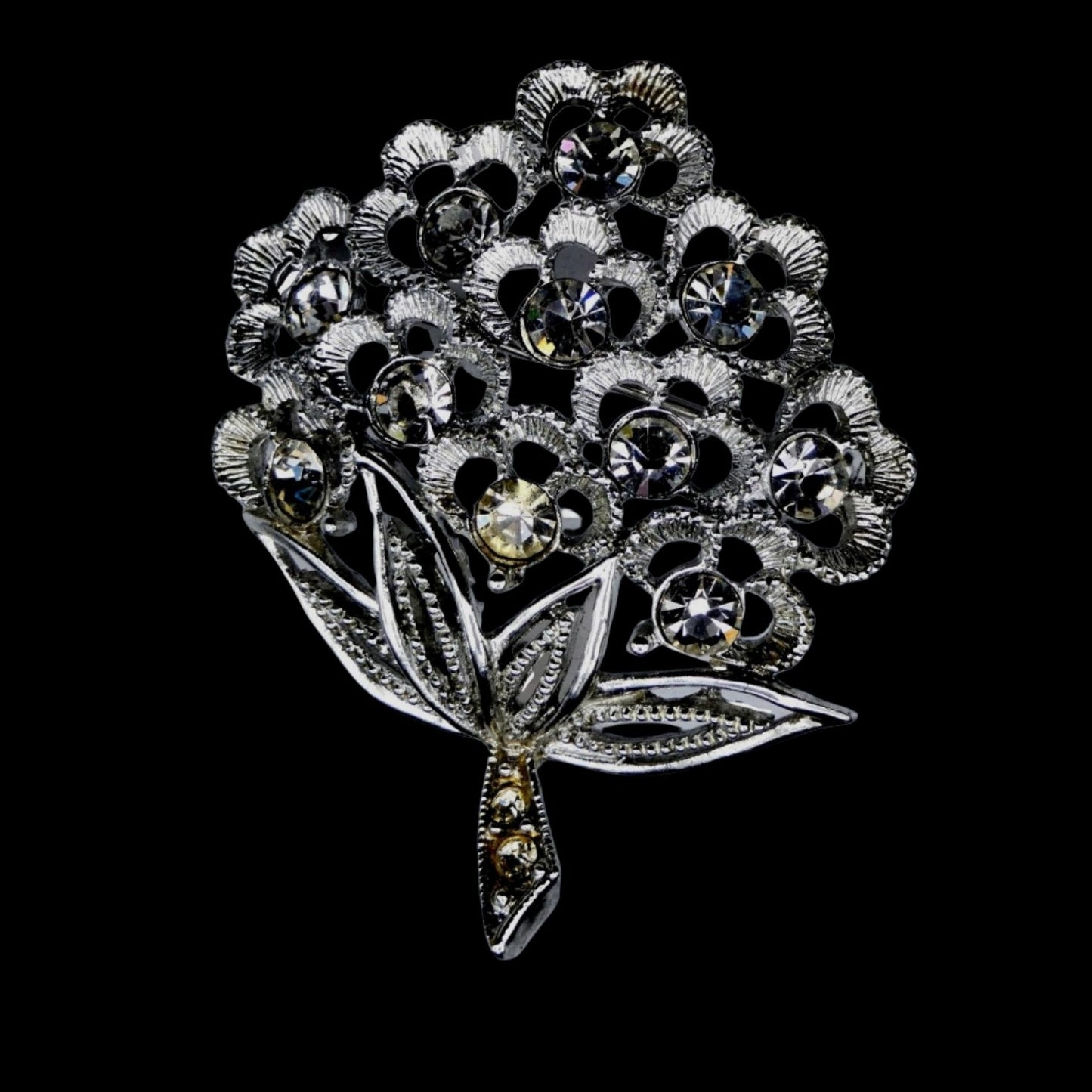 Mid Century Jewelry - Sarah Coventry Rhinestone Fruit Brooch - GOVintage Jewelry and Collectibles