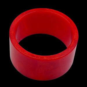 Bakelite Jewelry - Bangle Bracelet Wide Cherry Vanilla Round