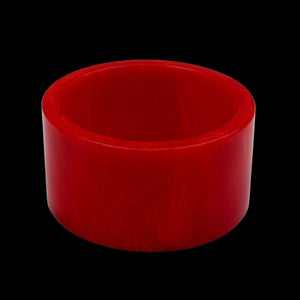 Bakelite Jewelry - Bangle Bracelet Wide Cherry Vanilla Round