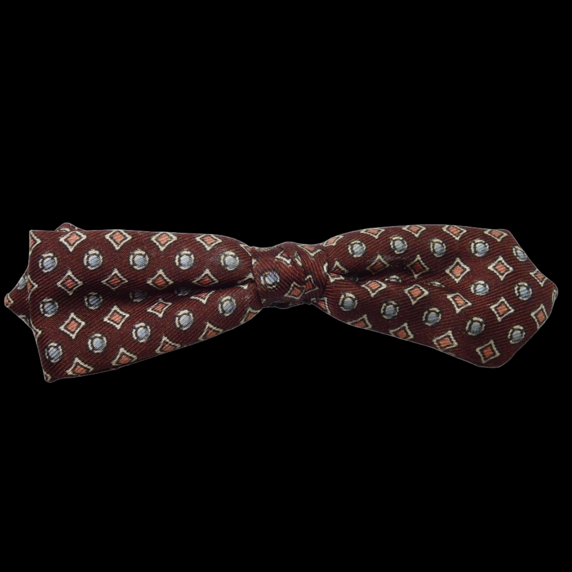 Vintage Bow Tie - Superba Brown and Blue Pink Patterns - GOVintage Jewelry and Collectibles