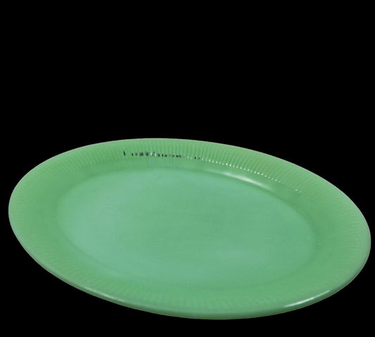 Vintage Kitchenware - Fire King Oven Ware Jadeite Platter - GOVintage Jewelry and Collectibles